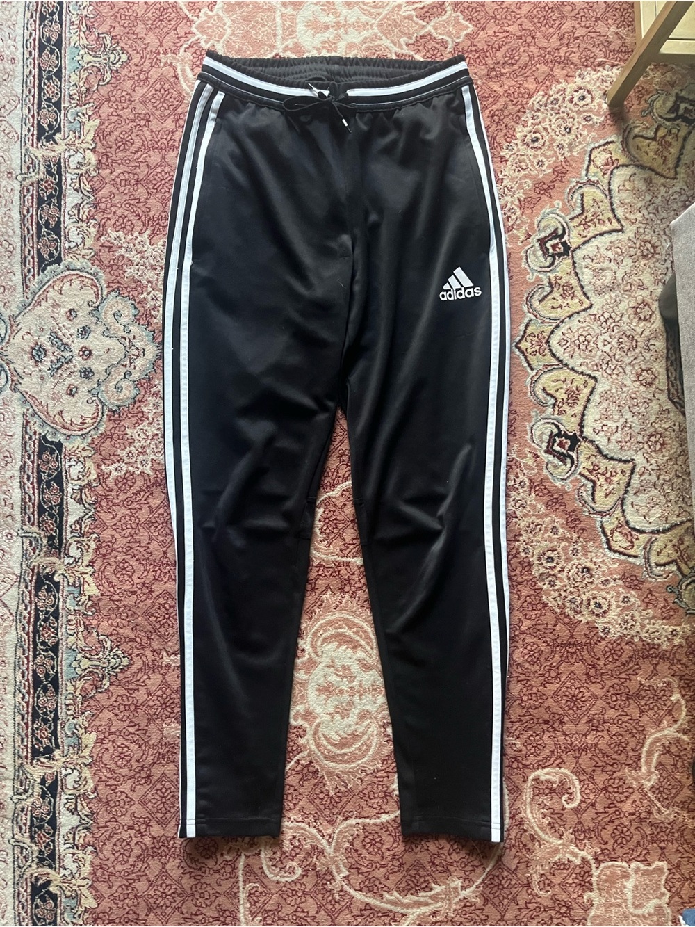 Adidas Climacool Black Track Pants with White Stripes